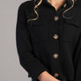 Camp Collared Cardigan Sweater in Black Beauty by Downeast