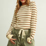 Waffle Fabric Long Sleeve Top
