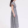 Ruffle Gingham Midi Dress