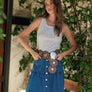 Pointelle Fabric with Mini Ruffle Top