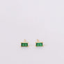 Emerald Baguette Earrings by JaxKelly