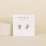 Amazonite Offset Trio Stack Earrings