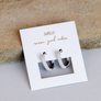 Silver Hoop Pave White CZ Earrings by JaxKelly