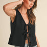 Tied Front Knitted Vest