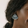 Navy Tile Earrings by Sunshine Tienda