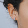 Fire Opal Offset Trio Earrings by JaxKelly