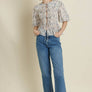 Toile Print Collar Blouse