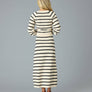 Paris Sweater Skirt in Black Stripe by Downeast