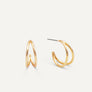 Illusion Double Hoop Gold Earrings by JaxKelly