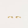 Huggies Earrings in Gold Sphere and Gold by JaxKelly