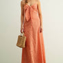 Gingham Patterned Long Dress