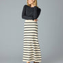 Paris Sweater Skirt in Black Stripe by Downeast