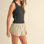 Pointelle Fabric with Mini Ruffle Top