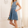 Denim Circle Mini Dress
