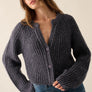 Confetti Button-Front Cardigan Sweater