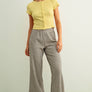 Button Front Ribbed Top