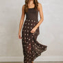 Polka Dot Pull On Maxi Skirt