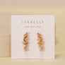Cascading Baguette Drop Gold Earrings by JaxKelly