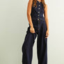 Indigo Denim Button Front Vest