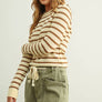 Waffle Fabric Long Sleeve Top