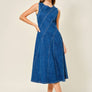 Stretch Mermaid Line Denim Midi Dress by Aaron & Amber