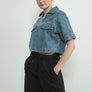 Denim Crop Top with Pocket by Aaron & Amber