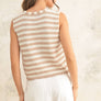 Lightweight Hook and Eye Closure Striped Vest