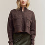 High Collar Knit Cardigan