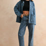 Corduroy Collar Denim Utility Jacket