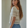 Catalina Crochet Top in Cream by By Together