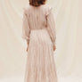 Striped Eyelet Ruffled Tiered Dress