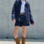 Embroidered Lightweight Button-Up Jacket