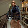Plaid Pattern Wrap Skirt
