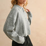 Stitch Detail Collared Pullover Sweater Top