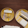 Hand Marbled Round Desk Tray in Canary Lilac by Craft Boat