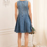 Denim Circle Mini Dress