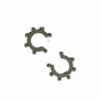 Sage Bead Hoop Earrings by Sunshine Tienda