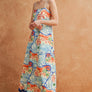 Riviera Dream Scalloped Sleeveless Midi Dress