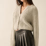 Confetti Button-Front Cardigan Sweater