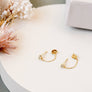 Chain Huggie Gold Stud Earrings by JaxKelly