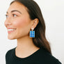 Blue Dot Dangle Earrings by Sunshine Tienda