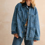 Corduroy Collar Denim Utility Jacket