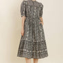 Floral Ruffle Midi Dress