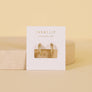 Double Champagne Hoop Earrings in Gold by JaxKelly