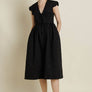 Scallop Collar Midi Dress