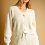 Two Tone Button Front Knit Cardigan