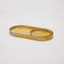 Hand Marbled Round Desk Tray in Canary Lilac by Craft Boat