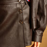 Faux Leather Wrap Skort