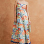 Riviera Dream Scalloped Sleeveless Midi Dress