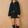 Eyelet Bubble Sleeve Blouse